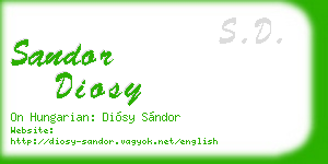 sandor diosy business card
